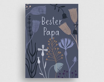 Postkarte |  Bester Papa | Recyclingpapier | marga.marina