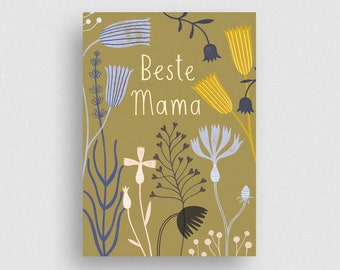 Postkarte |  Beste Mama | Recyclingpapier | marga.marina