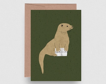 Greeting Card | Otter | Ecofriendly - 100% Recycled Paper