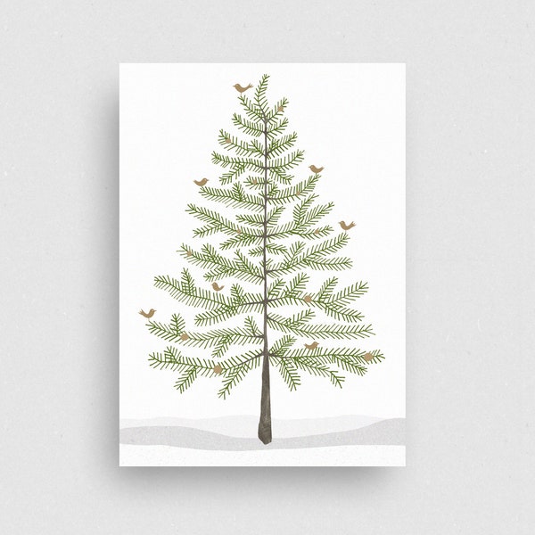 Postkarte | Tannenbaum | Recyclingpapier | marga.marina