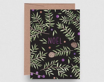 Klappkarte | Noël | Illustration | Umweltfreundliche Karte aus Recyclingpapier