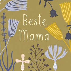 Postcard Beste Mama Ecofriendly 100% Recycled paper image 2