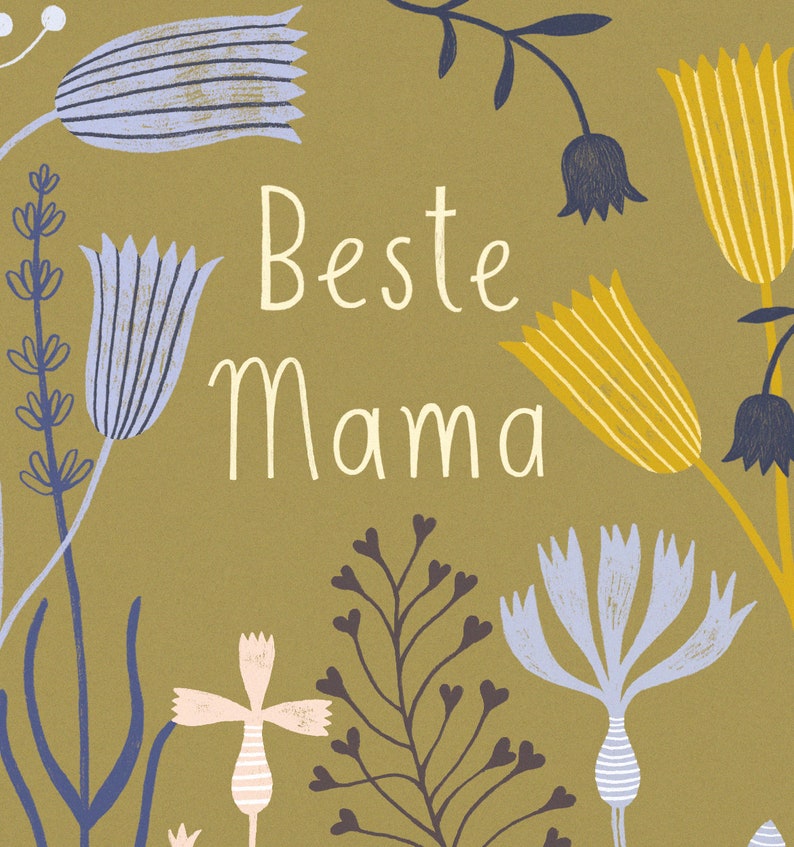 Postcard Beste Mama Ecofriendly 100% Recycled paper image 2