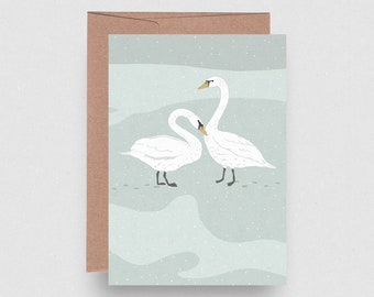 Greeting Card | Schwäne | Ecopaper