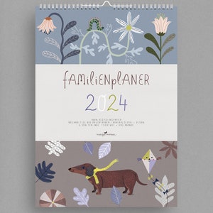 Familienplaner 2024 | Illustrations | 100% Ecopaper - Ecofriendly Inks - Vegan