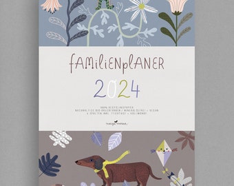 Familienplaner 2024 | Illustrations | 100% Ecopaper - Ecofriendly Inks - Vegan