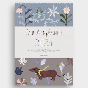 Familienplaner 2024 Illustrations 100% Ecopaper Ecofriendly Inks Vegan image 6