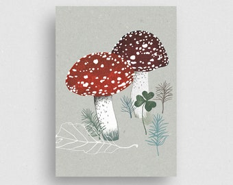 Postcard | Fliegenpilze | Ecofriendly - 100% Recycled paper