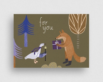 Postcard | Fuchs & Gans | Ecofriendly - 100% Recycled paper