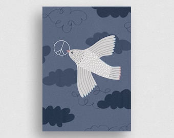 Postcard | Friedenstaube | Ecofriendly - 100% Recycled paper