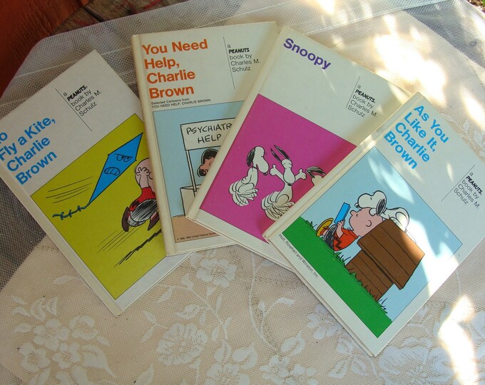 Vintage Peanuts Book Collection of 4 Charlie Brown Snoopy Etsy
