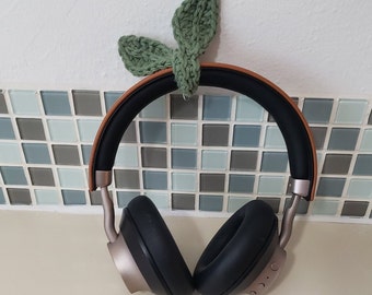 Crochet Leaf Sprouts Headphone Accessory