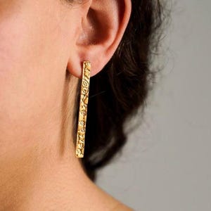 Gold Plated & 925 Silver Earrings - Minimalist Handcrafted Jewellery- Daily Gift For Her - Birthday Gift