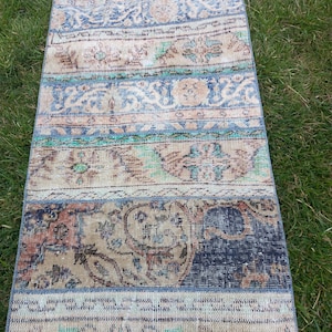 2x5 Patchwork Rug, Accent Rug,Handmade Rug,Oriental Rug,Kitchen Rug,Bedroom Rug, Home Decor Rug, Antique Rug,Wool Rug,Rustic Rug, 2.4x5.2 Ft