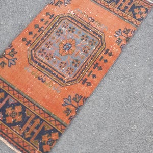 2x5 Rug, Turkish Rug, Handmade Wool Rug, For Kitchen Bedroom Entryway Bahtroom Hallway Rug, Oushak Rug, Natural Rug, Vintage Rug,(2"1x4"7)Ft