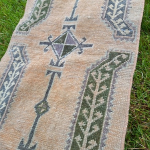 Vintage Turkish Wool Rug: 2x3 Small Neutral Anatolian Rug