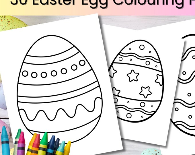 30 Easter Egg Colouring Pages | Fun Printable Activity for Kids ...