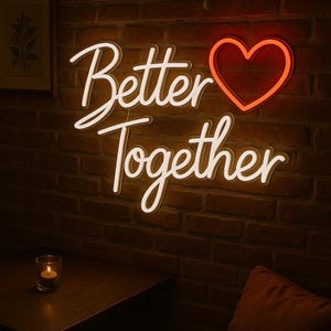 Placa de neon personalizada para decoração de parede - Placa de LED personalizada para casamento - Placa de neon para decoração de quarto - Placa de casamento personalizada - presente personalizado