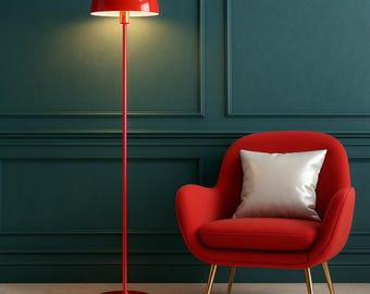 Very Unique Ikea Kvart Floor Lamp Red Vintage. - Etsy