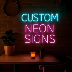 Placa de neon personalizada, placa de neon com nome, decoração de parede de LED, placa de neon comercial, placa de neon personalizada, presente de casamento, presente personalizado, decoração de quarto