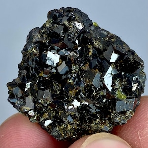 45 Carats Unique Natural Andradite Garnet With Diopside Crystal Specimen from Kharan, Pakistan @ 23x20x10mm /  Display Specimen