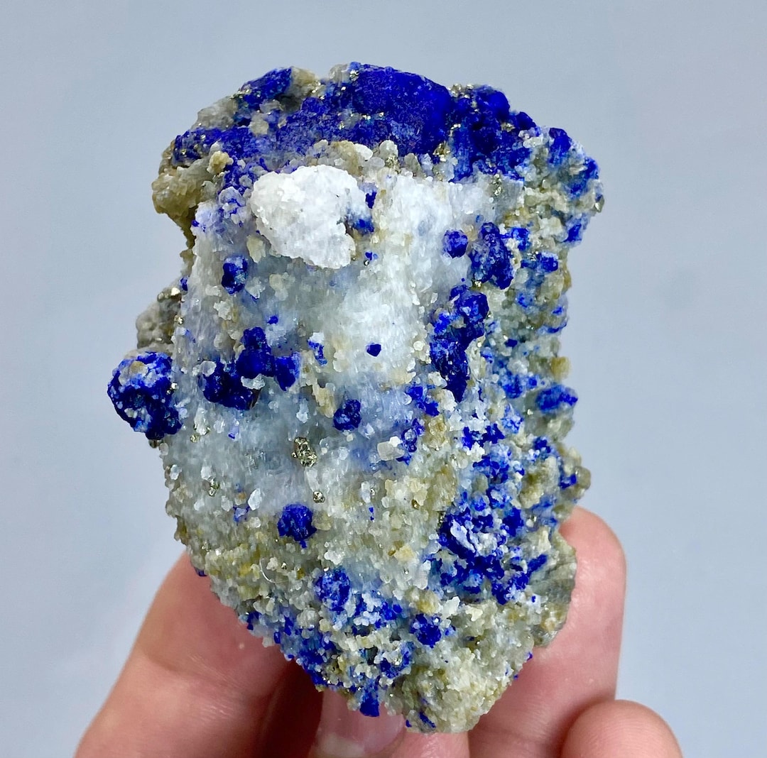 155 Gram Unique Natural LAZURITE With Pyrite Crystal on Matrix From ...