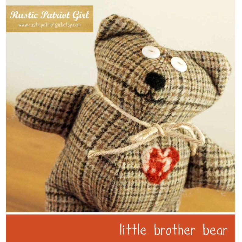 Bear PDF Sewing Pattern Stuffed Teddy Bear DIY 2 Tutorial | Etsy