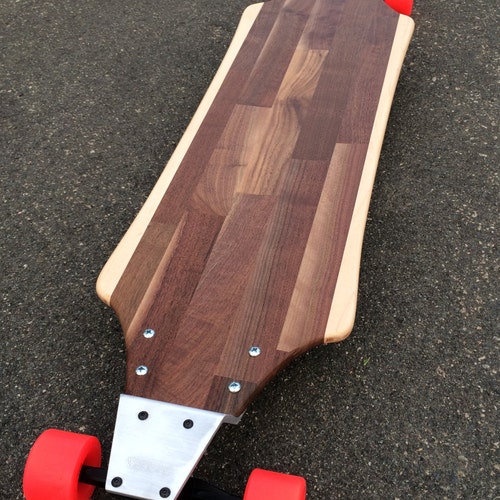 Longboard With Drop Plates Highland walnut and Maple Etsy