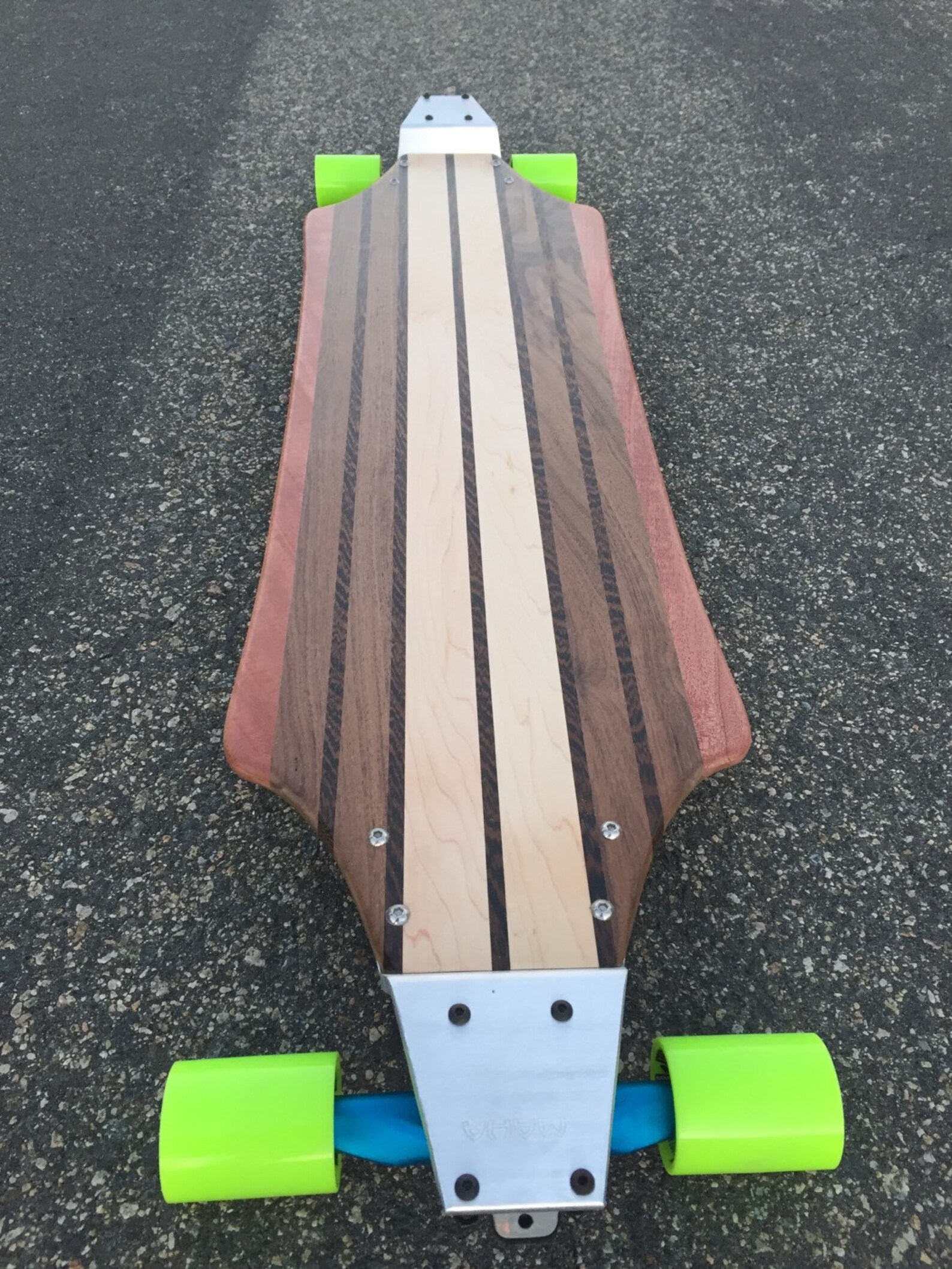 Longboard with Drop Plates Solid Wood Chesterman Etsy