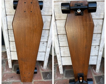 Coffin Croozer Longboard 30"  - "Coffin" Old  Brown Board