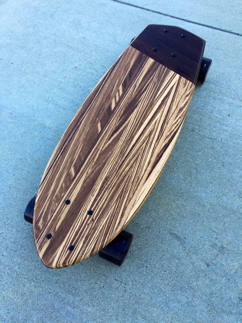 Mini Cruiser Wood Skateboard Half Moon Exotic Dark | Etsy