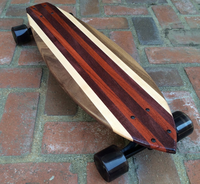 Skateboard Made From Four Types of Wood balboa Etsy