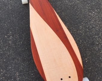 Longboard - Custom Made with Maple and Padauk - 40x10 - "Montezuma"