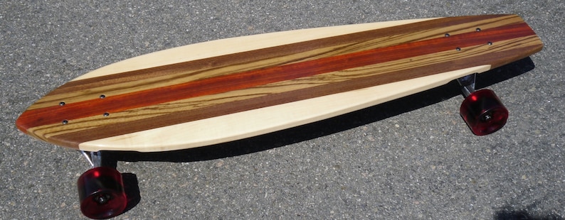 Four Types of Woods 36x9 Boomerang Longboard NICE BOARD