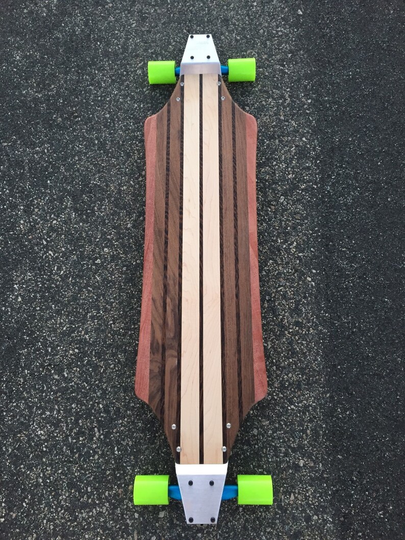 Longboard with Drop Plates Solid Wood Chesterman Etsy