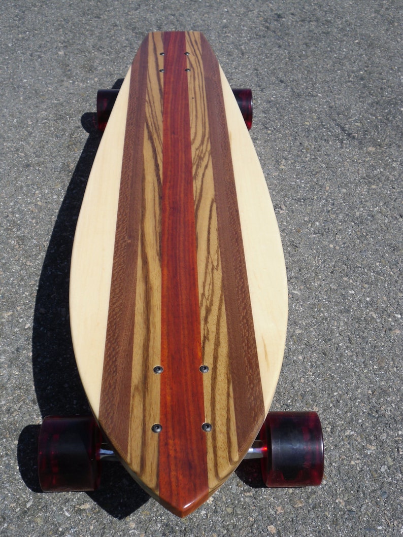 Four Types of Woods 36x9 Boomerang Longboard NICE BOARD