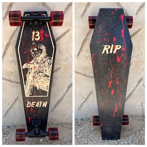 Killer Death Tarot Bloody Coffin Croozer Skateboard 30"  - RIP