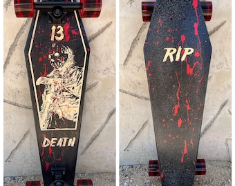 Killer Death Tarot Bloody Coffin Croozer Skateboard 30"  - RIP