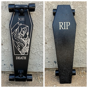 Skateboard Croozer 30" Black Death Tarot Coffin - RIP