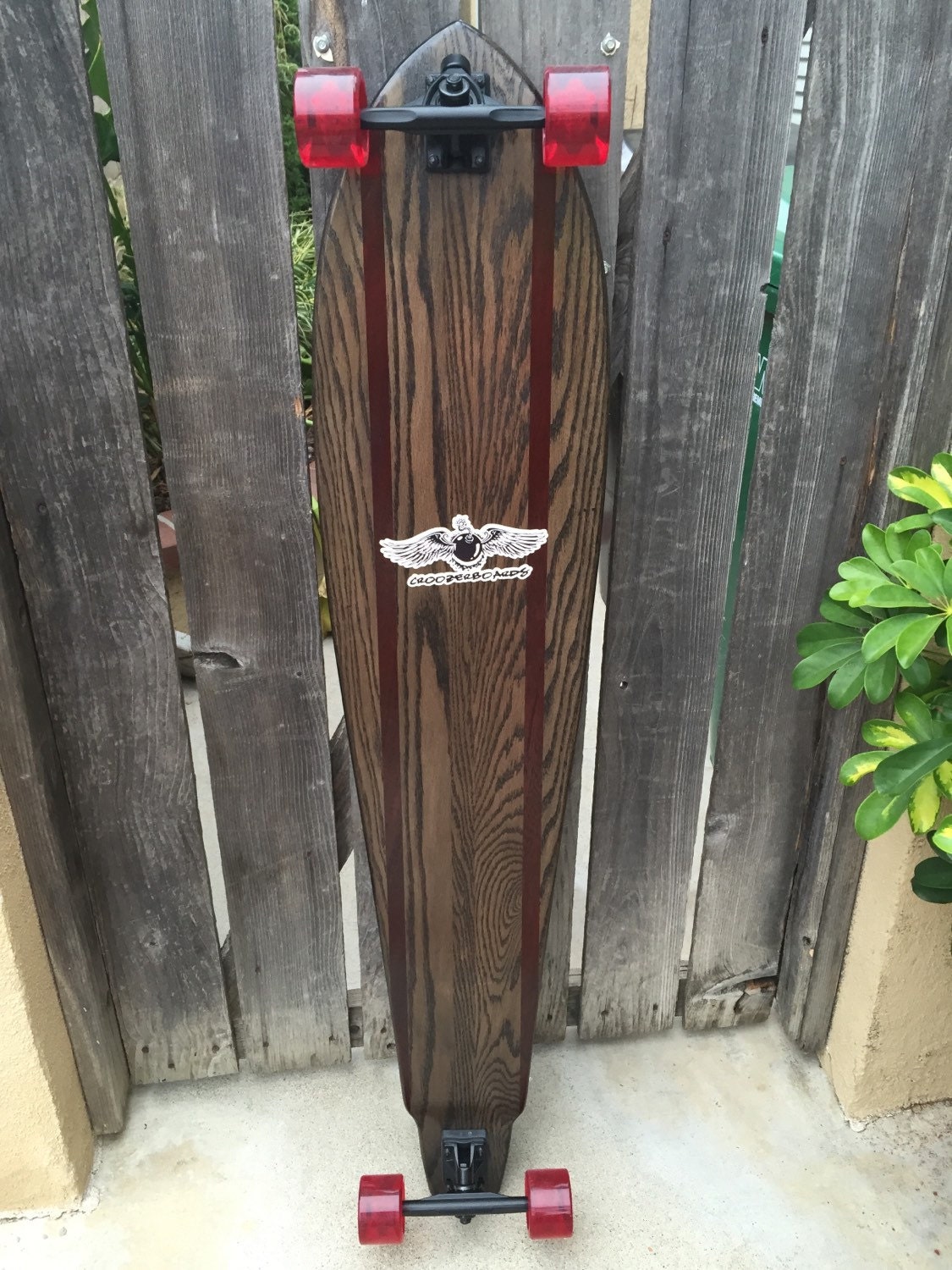 Extreme Longboard 55x12 Oak and Padauk with Ebony Stain Etsy