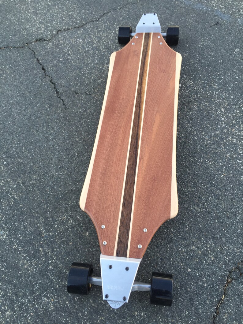 Longboard with Drop Plates Solid Wood Banzai Etsy