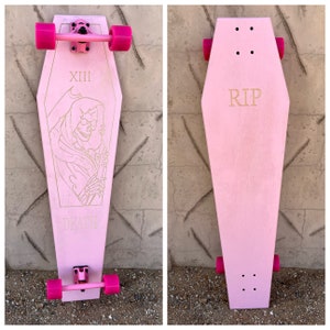 Pink Death Tarot Coffin Croozer Longboard 42”  - RIP