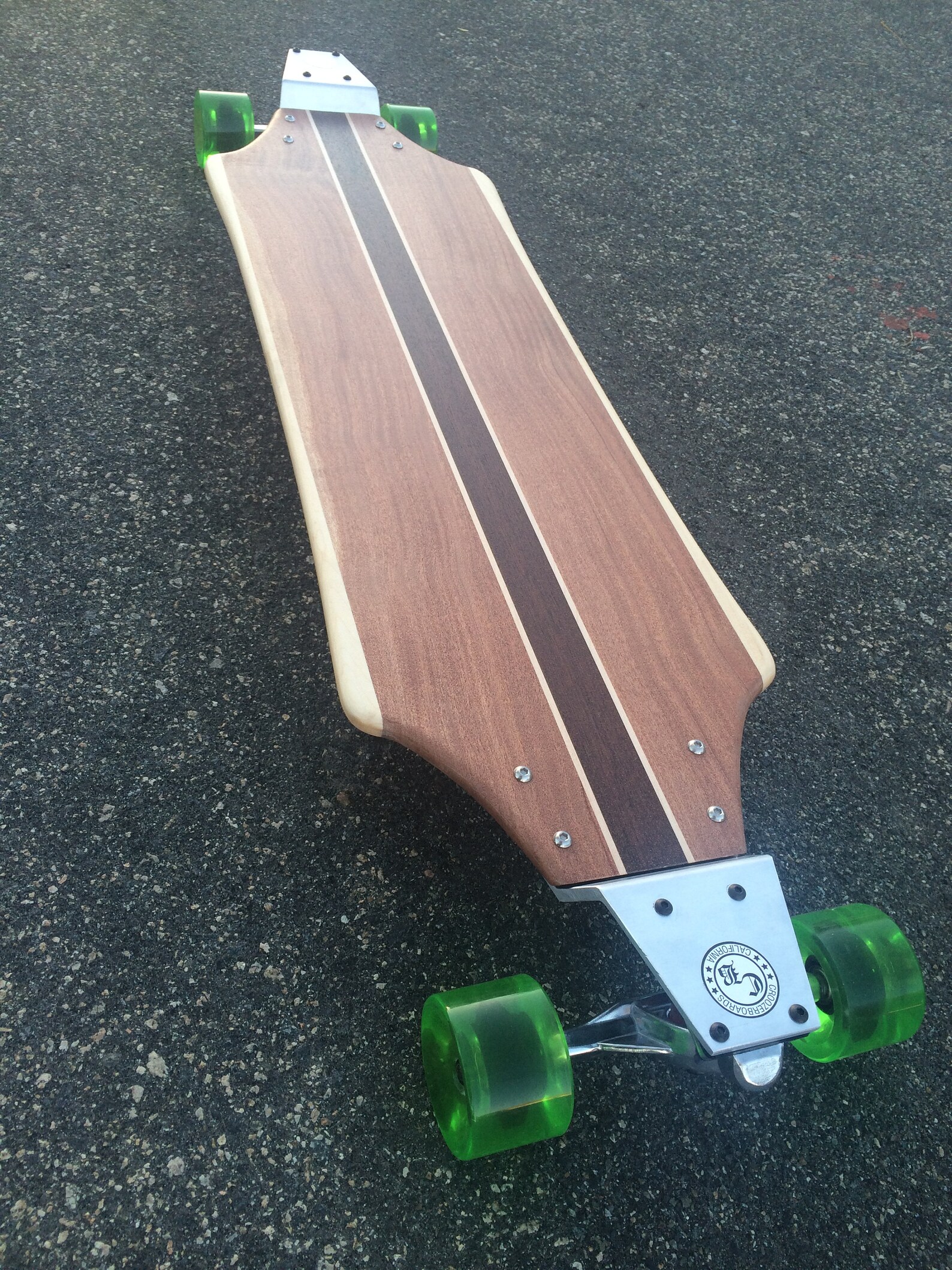 Longboard with Drop Plates Solid Wood Banzai Etsy