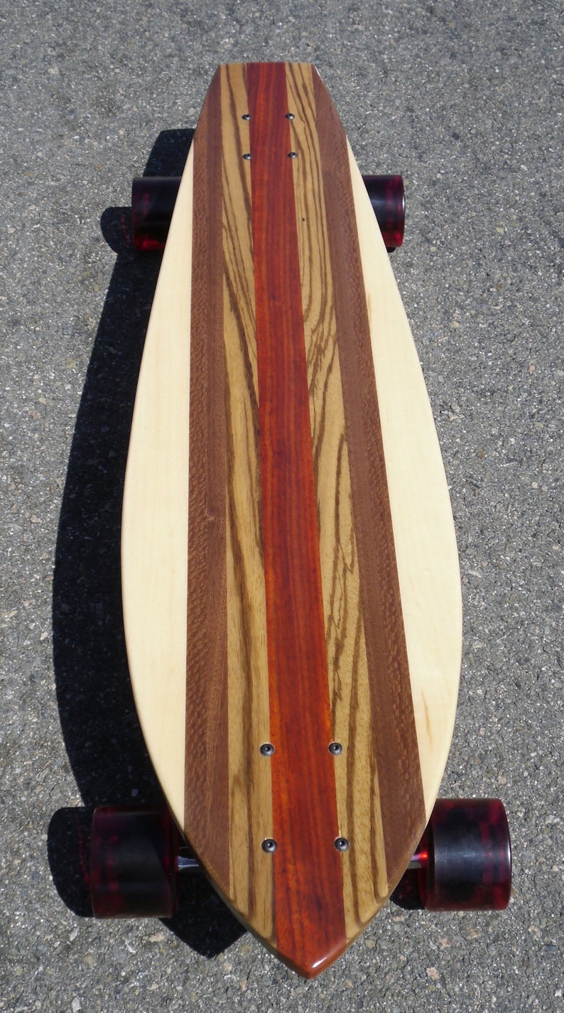 Four Types of Woods 36x9 Boomerang Longboard NICE BOARD
