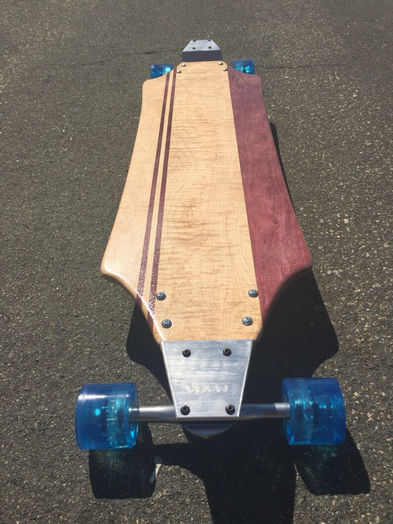Longboard With Drop Plates Solid Wood Verona Etsy