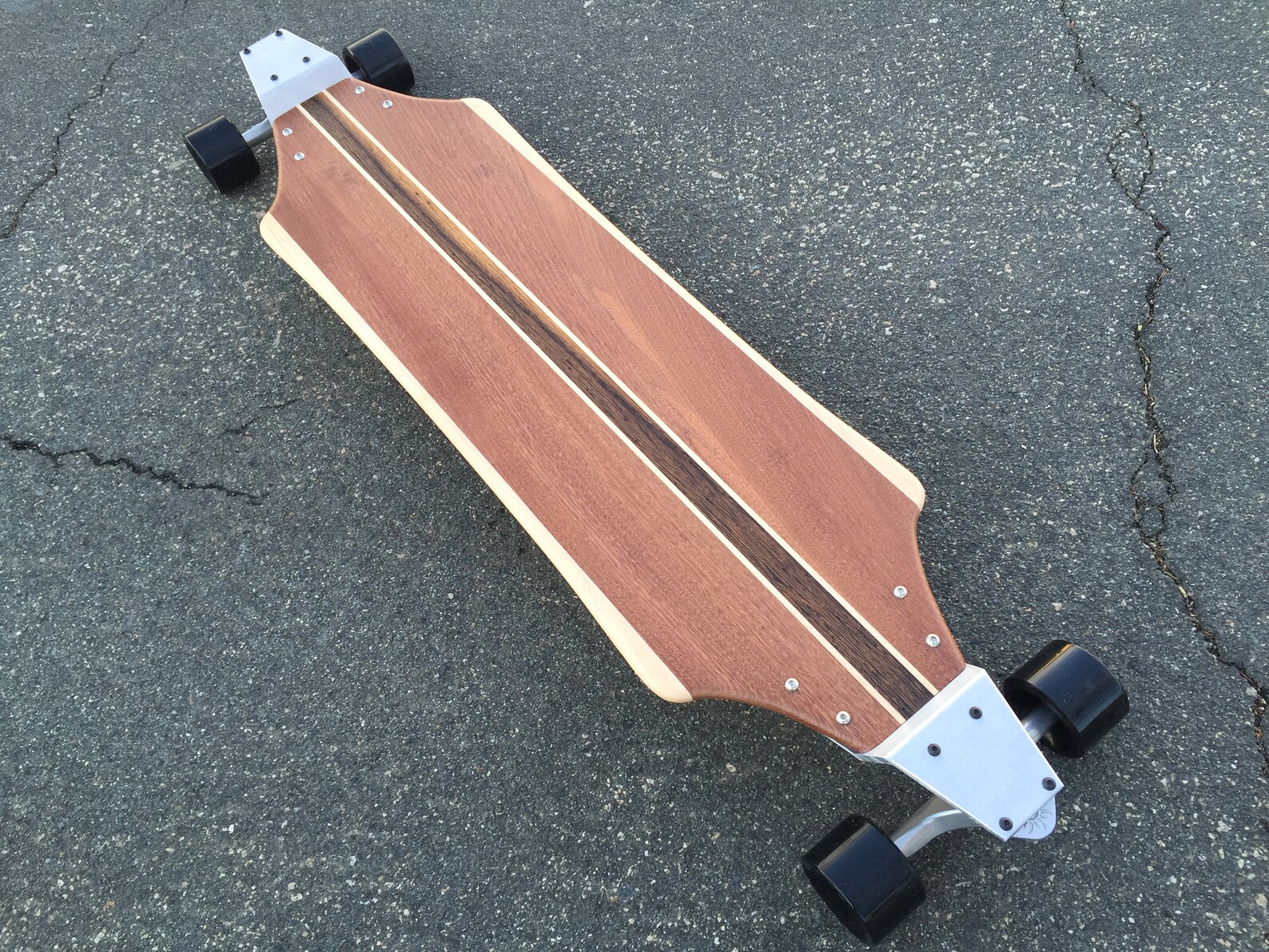 Longboard with Drop Plates Solid Wood Banzai Etsy