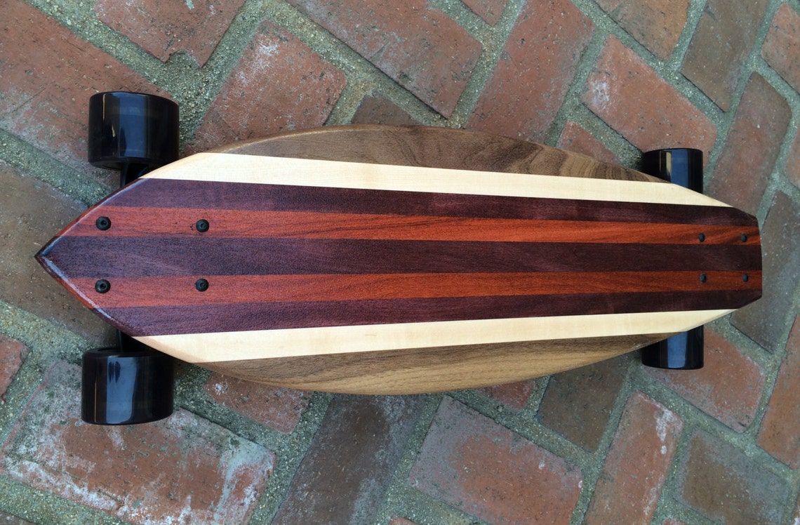 Skateboard Made From Four Types of Wood balboa Etsy
