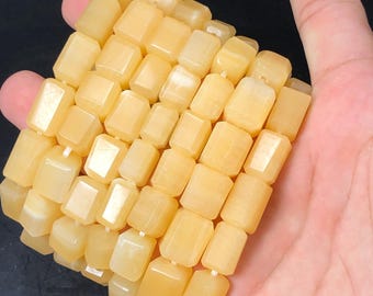 Pulsera de calcita naranja hecha a mano: Pulsera elástica con piedras preciosas naturales