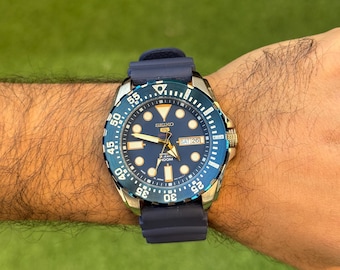 Seiko 5 Automatic Mod Watch: 4R36-03J A0 - Japan Made - blue Dial divers