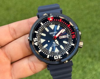 Seiko 5 Automatic Mod Watch: 870076 / 4R36-05V0 - Japan Made - blue Dial divers